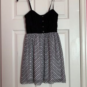 Black and White Patterned Dress